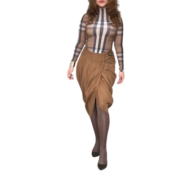 Full Circle Dresses & Skirts - Full Circle Asymmetrical Camel Skirt Small